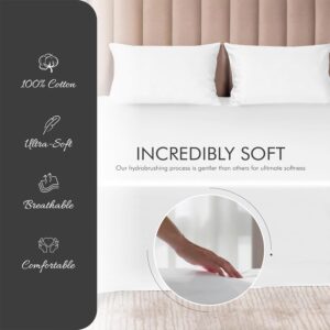 Maples Pure White 100% Cotton Flat Sheets – Available in Multiple Sizes - Image 3