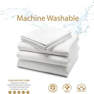 Maples Pure White 100% Cotton Flat Sheets – Available in Multiple Sizes - Image 4