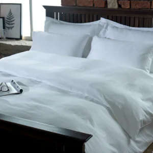 Maples Stripe Polycotton Pillow Cover with Flap, featuring elegant stripes of 0.5, 1 and 3 CMS. Indulge in luxury 300 thread count and find your ideal fit among a range of sizes and a multitude of color options. - Image 2