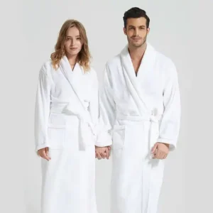 Maples Terry Bathrobe with Shawal Collor and Pockets, 100% Cotton in 350 GSM for Unparalleled Comfort and Elegance. - Image 4