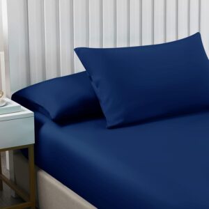 Maples Premium Solid Color Fitted Bed Sheets, Unveiled with 180 Thread Counts, a Spectrum of Colors and Sizes for Your Ultimate Comfort. - Image 3