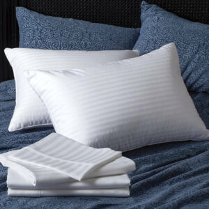 Maples Stripe Polycotton Pillow Cover with Flap – Elegant 0.5, 1 & 3 CM Stripes, 300 Thread Count, Available in Multiple Sizes and Colors - Image 1