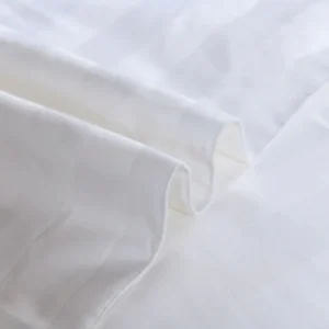 Maples Stripe 100% Cotton Pillow Covers with Elegant of 0.5, 1 & 3 CMS Stripes. Immerse Yourself in Luxury with 300 Thread Count and Discover Your Perfect Fit with an Array of Sizes in White Color. - Image 4