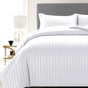 Maples Stripe Polycotton Duvet Cover with Corner Slings – Featuring Elegant 0.5, 1 & 3 CM Stripes, 300 Thread Counts and a Range of Sizes for Your Perfect Fit. - Image 2