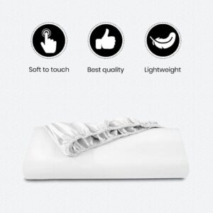 Maples Premium Pure White Polycotton Fitted Bed Sheet – Choose from 144 to 300 Thread Counts and Multiple Sizes for Luxurious Comfort. - Image 6