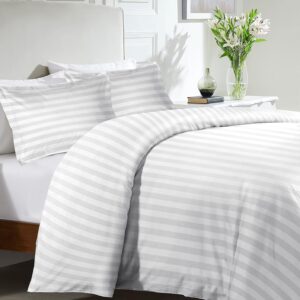 Maples Stripe Polycotton Duvet Cover with Corner Slings – Featuring Elegant 0.5, 1 & 3 CM Stripes, 300 Thread Counts and a Range of Sizes for Your Perfect Fit. - Image 4