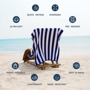 Maples 100% Cotton Stripe Pool Towels with Luxurious Option of 600 GSM for Unparalleled Comfort and Elegance. - Image 3