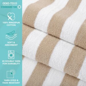 Maples 100% Cotton Stripe Pool Towels with Luxurious Option of 600 GSM for Unparalleled Comfort and Elegance. - Image 9