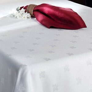 Maples Ivy Leaf Design Damask Tablecloth – Available in Array of Colors & Sizes to Elevate Your Dining Experience. - Image 1