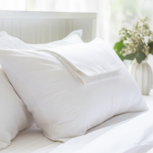 Maples Pure White Polycotton Pillow Covers – Available in Thread Counts 144 to 300 anMultiple Sizes - Image 1