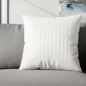 Maples Stripe 100% Cotton Pillow Covers – Elegant 0.5, 1 & 3 CM Stripes in White, 300 Thread Count, Available in Multiple Sizes - Image 4