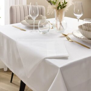 Maples Pure Solid Color Table Cloths - Damask Material in Array of Colors & Sizes - Image 1