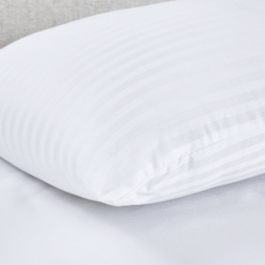 Maples Stripe 100% Cotton Pillow Covers – Elegant 0.5, 1 & 3 CM Stripes in White, 300 Thread Count, Available in Multiple Sizes - Image 2