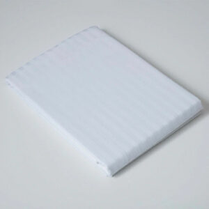 Maples Stripe 100% Cotton Flat Sheet with Elegant of 0.5, 1, 3 CMS Stripes. Immerse Yourself in Luxury with Thread Count 300, and Discover Your Perfect Fit with an Array of Sizes in White Color. - Image 3