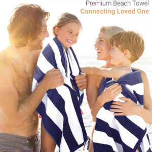 Maples 100% Cotton Stripe Pool Towels with Luxurious Option of 600 GSM for Unparalleled Comfort and Elegance. - Image 2