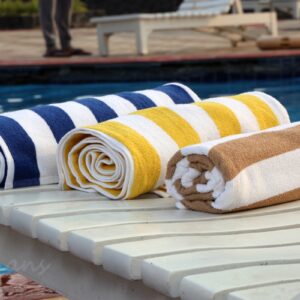 Maples 100% Cotton Stripe Pool Towels with Luxurious Option of 600 GSM for Unparalleled Comfort and Elegance. - Image 14