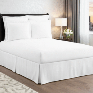 Maples Stripe Fabric Bed Skirtings, In Array of Sizes for an Exceptional Fit. - Image 1