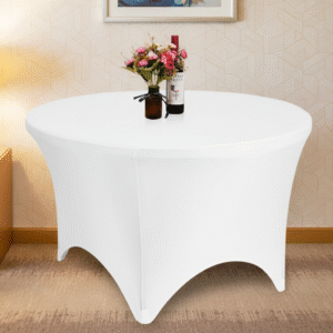 Maples Spandex Round Fitted Stretch Table cloth – Stylish Shades & Sizes - Image 1