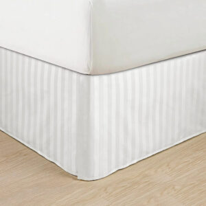 Maples Stripe Fabric Bed Skirtings, In Array of Sizes for an Exceptional Fit. - Image 1