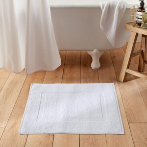 Maples Pure White Frame Border Design Anti-Slip Bath Mats - Image 3