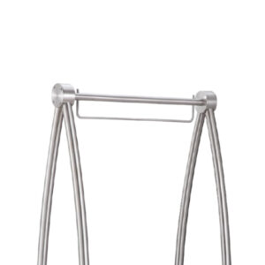 Maples Hotel Stainless Steel Lobby Luggage Trolleys Collections – Elevate Your Guest Luxury Experience with Anti-Fingerprint Silver Finish and Elegant Black Carpet. - Image 8