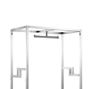 Maples Hotel Stainless Steel Lobby Luggage Trolleys Collections – Elevate Your Guest Luxury Experience with Anti-Fingerprint Silver Finish and Elegant Black Carpet. - Image 11