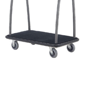 Maples Hotel Stainless Steel Lobby Luggage Trolleys Collections – Elevate Your Guest Luxury Experience with Anti-Fingerprint Silver Finish and Elegant Black Carpet. - Image 15