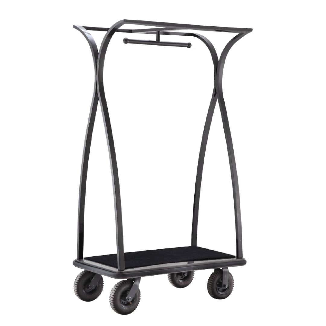 Maples Hotel Stainless Steel Lobby Luxury Luggage Trolley