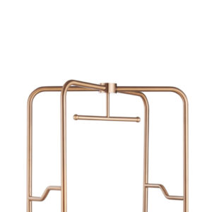 Maples Hotel Stainless Steel Lobby Luggage Trolley - Elevate Your Guest Experience with Anti-Fingerprint Dark Golden Finish and with Elegant Black Carpet. - Image 3
