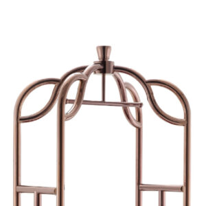 Maples Hotel Stainless Steel Lobby Crown Luggage Trolley with Anti-Fingerprint Rose Golden Finish and Red Carpet - Elegant Luggage Cart for a Luxurious Welcome - Image 2