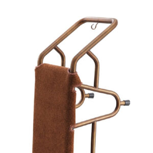Maples Hotel Stainless Steel Lobby Hand Truck Luggage Trolley with Anti-Fingerprint Brownish Golden Finish with Brown Carpet, Exquisite Luggage Carriage for a Grandiose Reception. - Image 2