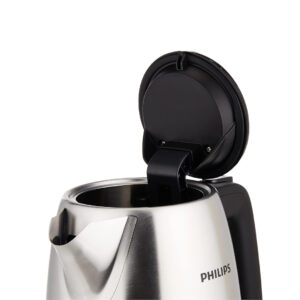 Philips 1.7 Liters Metal Kettle , 2200 Watts, Silver/Black Color - Image 3