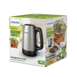 Philips 1.7 Liters Metal Kettle , 2200 Watts, Silver/Black Color - Image 6