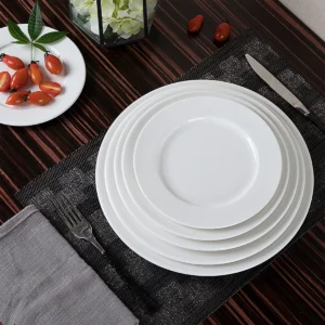 Maples White Ceramic Porcelain Flat Plates - Versatile Sizes for Elegant Dining. - Image 4