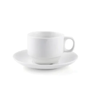 Maples Coffee and Tea Cup & Saucer Set - Elevate Your Service with Versatile Sizing and Sophistication. - Image 1