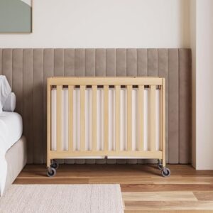 Maples Travel Sleeper Wooden Compact Crib with Mattress – Natural Wood - Foundations USA - Image 8