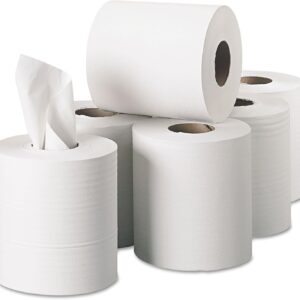 Maples White Maxi Roll Tissue: Embossed 600 GSM 2 Ply - Pack of 6 Rolls. - Image 2