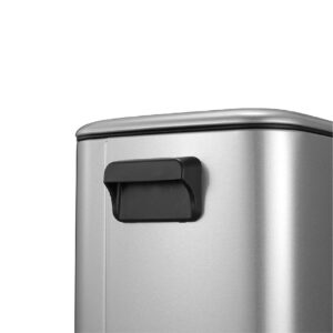 EKO Stainless Steel Fingerprint-Resistant Square Step Bin – Soft-Close, Matte Finish (Multiple Sizes Available) - Image 3