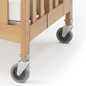 Maples Travel Sleeper Wooden Compact Crib with Mattress – Natural Wood - Foundations USA - Image 4