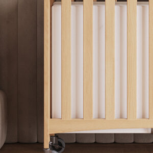 Maples Travel Sleeper Wooden Compact Crib with Mattress – Natural Wood - Foundations USA - Image 6