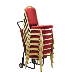 Maples Stacking Banquet Chair Trolley – Heavy-Duty, Red & Black - Image 3