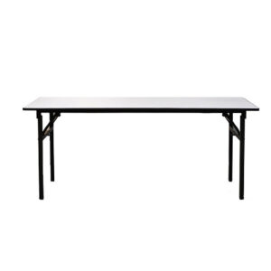 Maples Rectangular Banquet Table, White Melamine Board & High Compass Wooden Frame. - Image 2