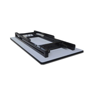 Maples Rectangular Banquet Table, White Melamine Board & High Compass Wooden Frame. - Image 4