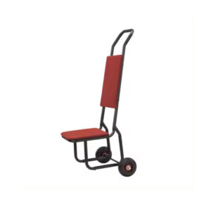 Maples Stacking Banquet Chair Trolley – Heavy-Duty, Red & Black - Image 1