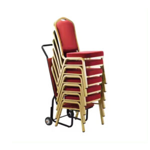 Maples Stacking Banquet Chair Trolley – Heavy-Duty, Red & Black - Image 2