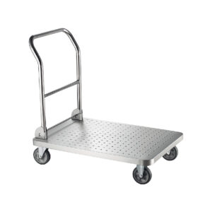 Maples Stainless Steel Platform Trolley, Heavy Duty Wheels, 200kg Capacity. - Image 1