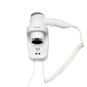 Roomwell Classic 1800W Wall Mounted Hair Dryer - Black | Shaver Socket, Long Life Motor, Anti-Theft, 3 Heat/2 Speed, Cold Shot. - Image 8