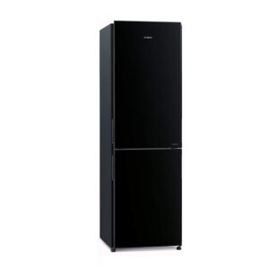 Hitachi 410L Bottom Mount Double Door Refrigerator, Inverter Control, Dual Fan Cooling, Eco Thermo-Sensor, Glass Black. - Image 2