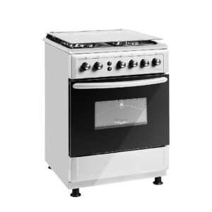Super General Freestanding Gas Cooker 4-Burner Stainless Steel with Gas Oven, Rotisserie, Automatic Ignition, Full Safety, Silver, 60x60x85 cm, 1-Year Warranty. - Image 2