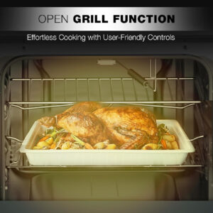 Nikai 60x55cm 4 Burner Freestanding Gas Cooker - FFD, Double Glass Oven, Button Ignition. - Image 4